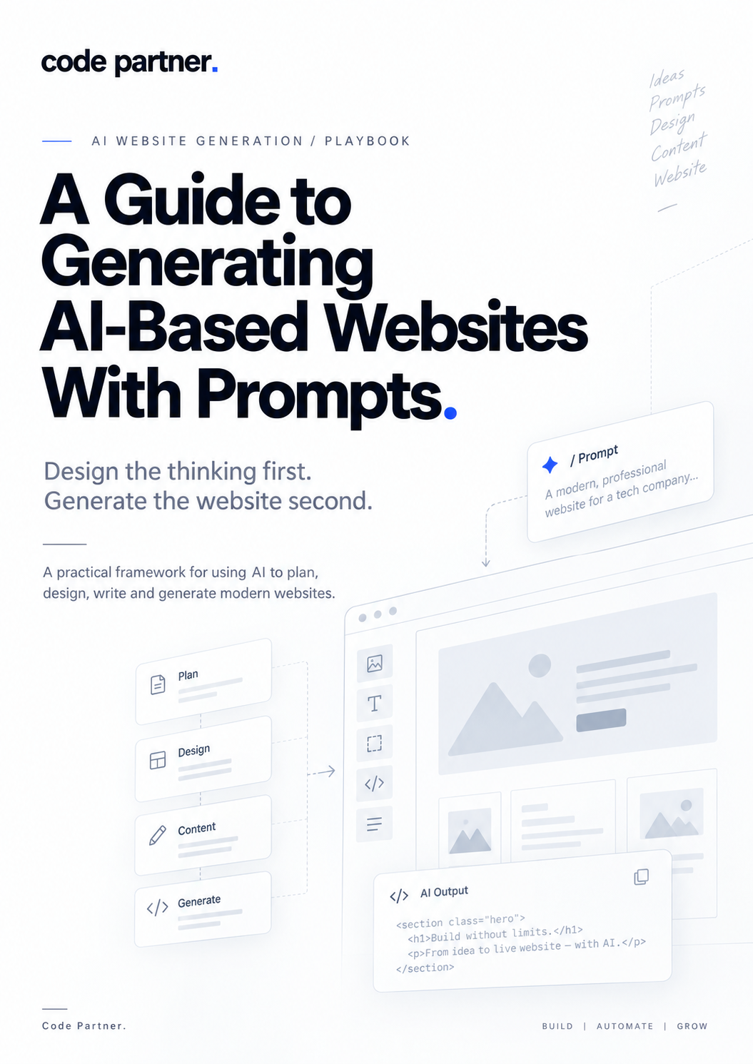 Code Partner ebook: A Guide to Generating AI-Based Websites With Prompts